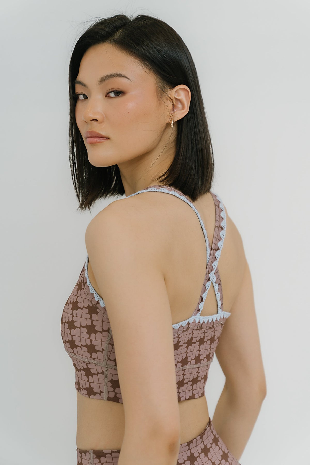 Sloan Stitched Bra Top in Brown - FINAL SALE