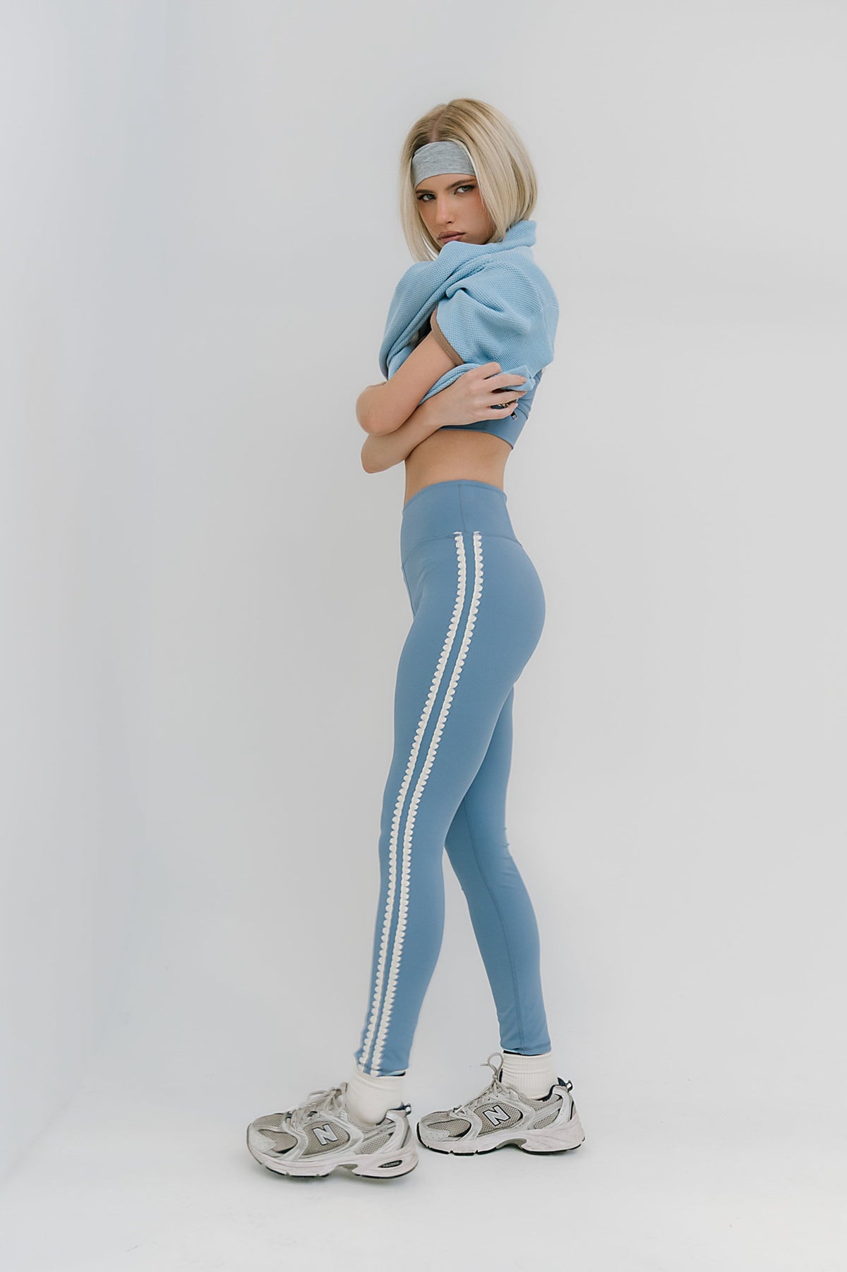 Sloan Stitched Leggings in Blue - FINAL SALE
