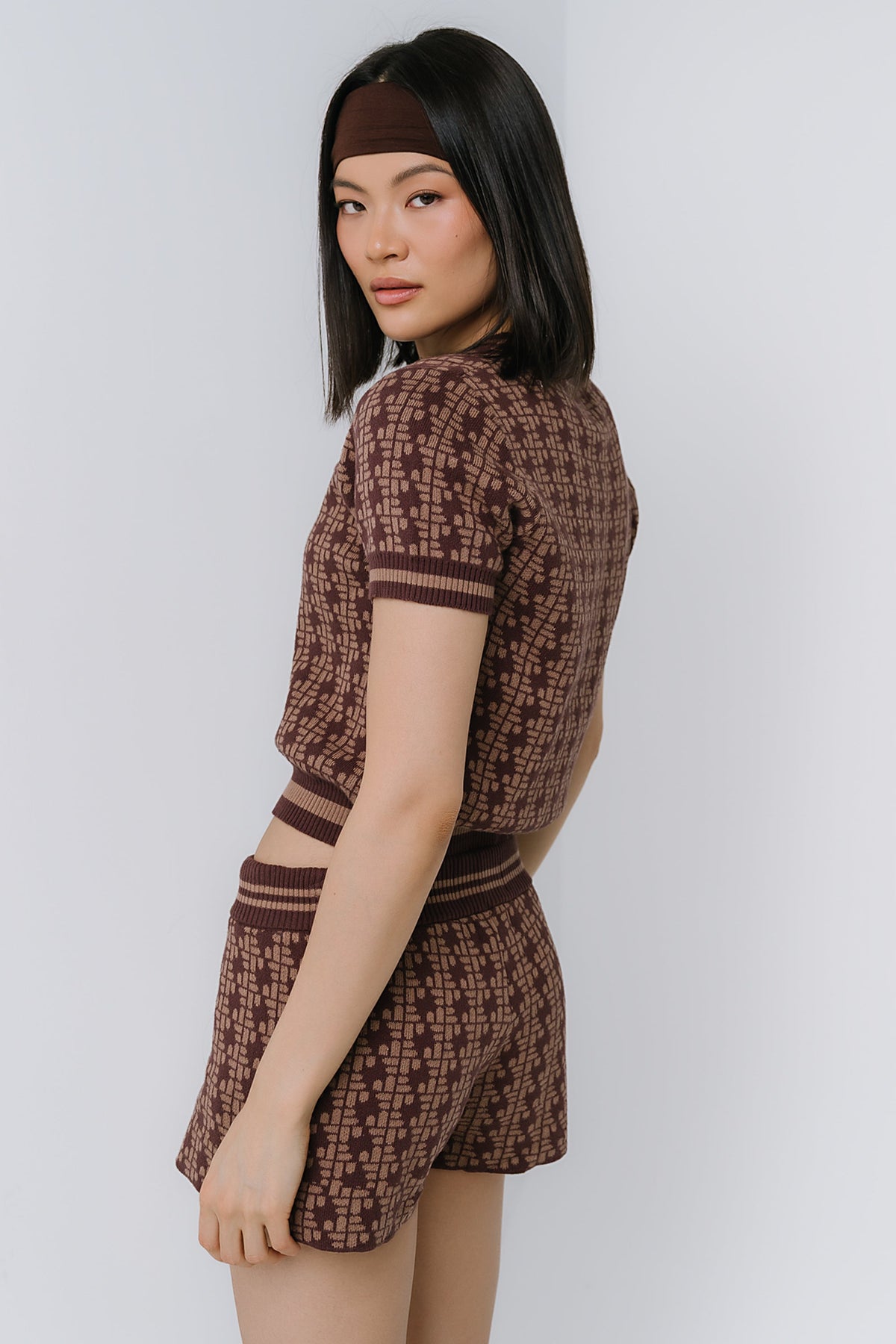 Korrey Abstract Sweater in Brown - FINAL SALE