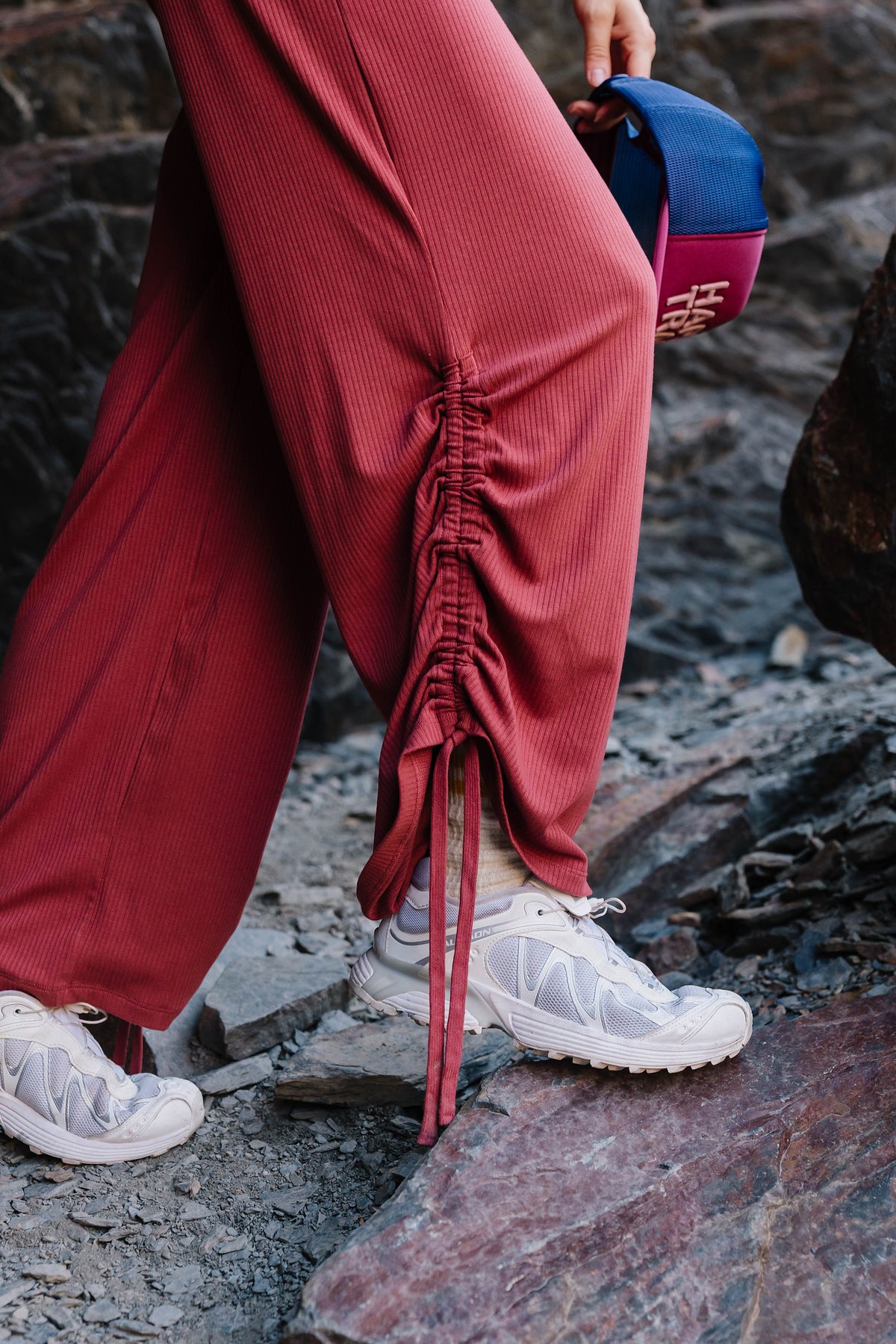 Magnolia Ribbed Jumpsuit in Red