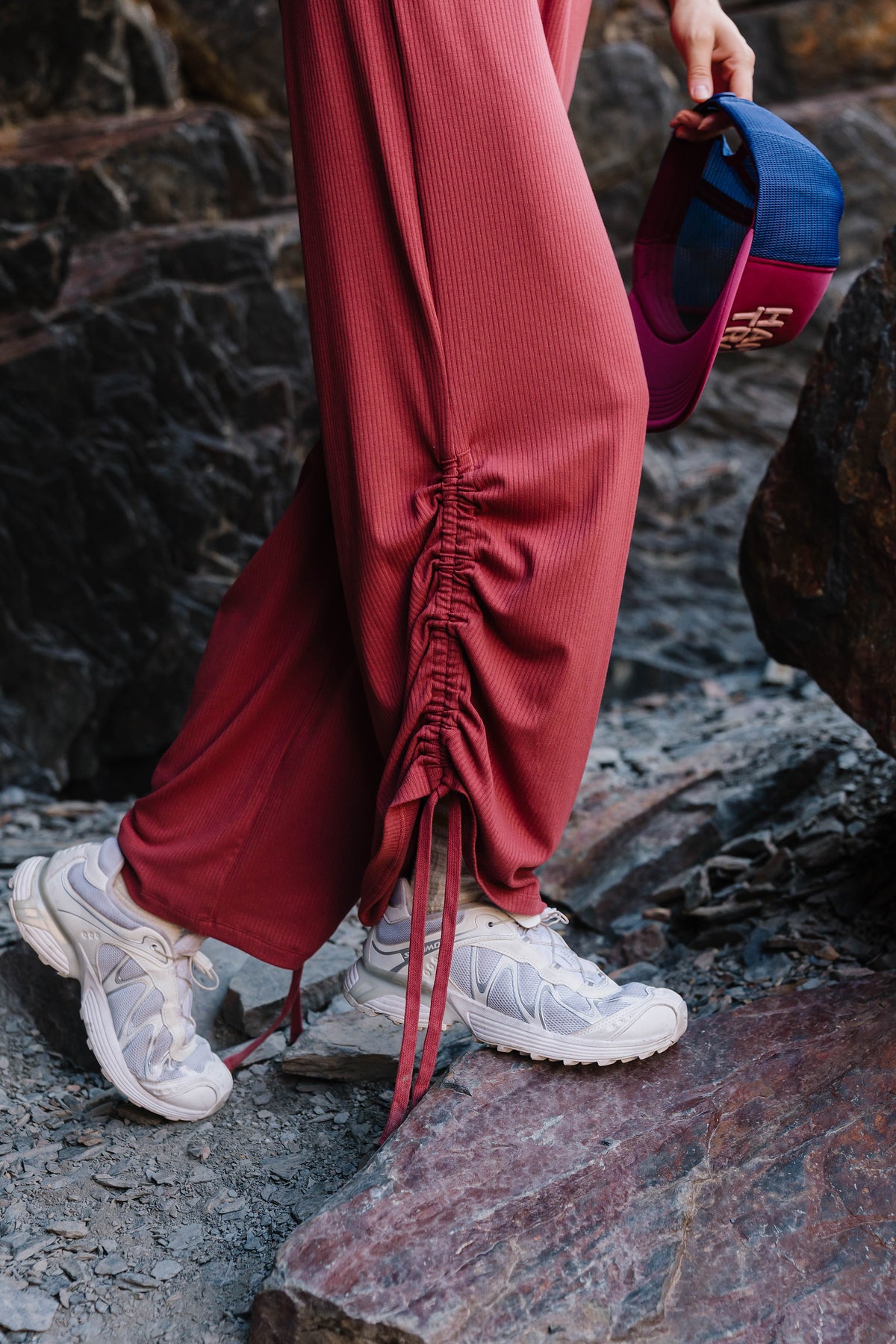 Magnolia Ribbed Jumpsuit in Red