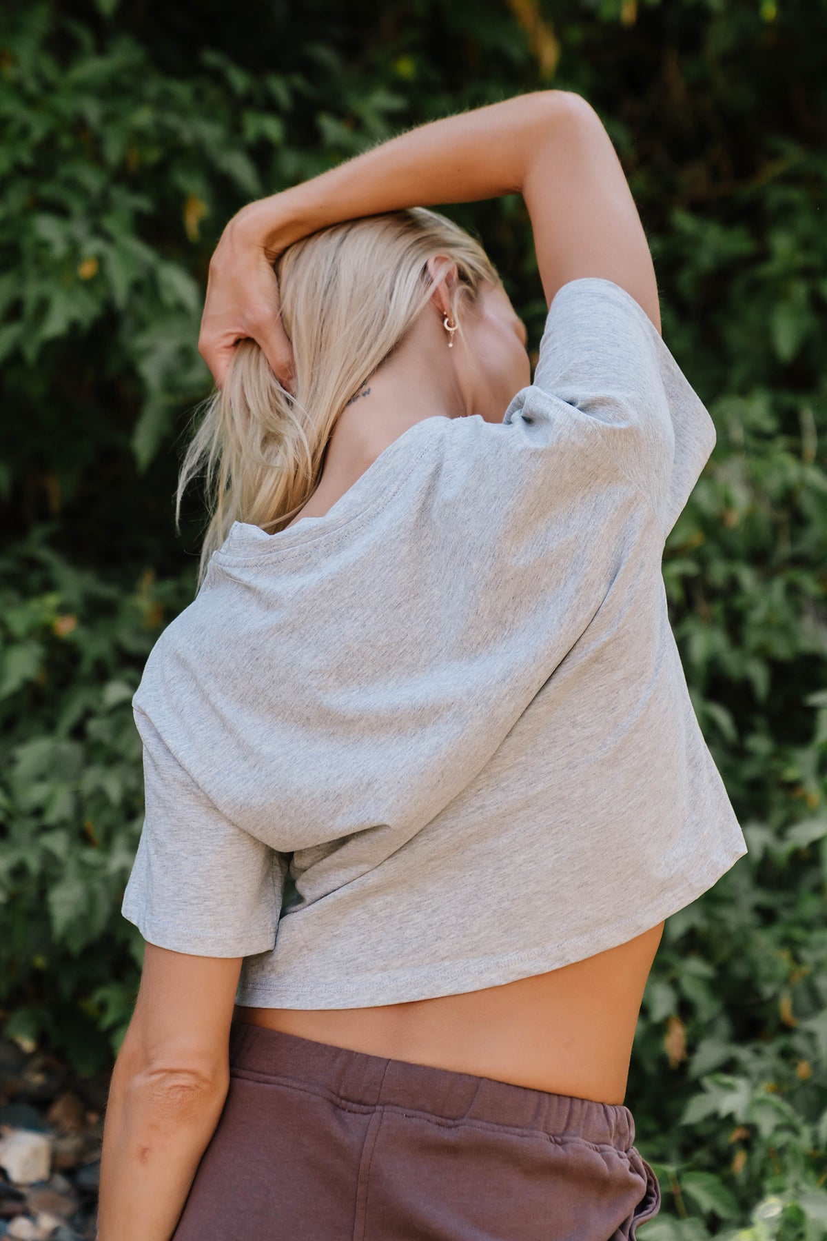 Lark Graphic Tee in Heather Grey