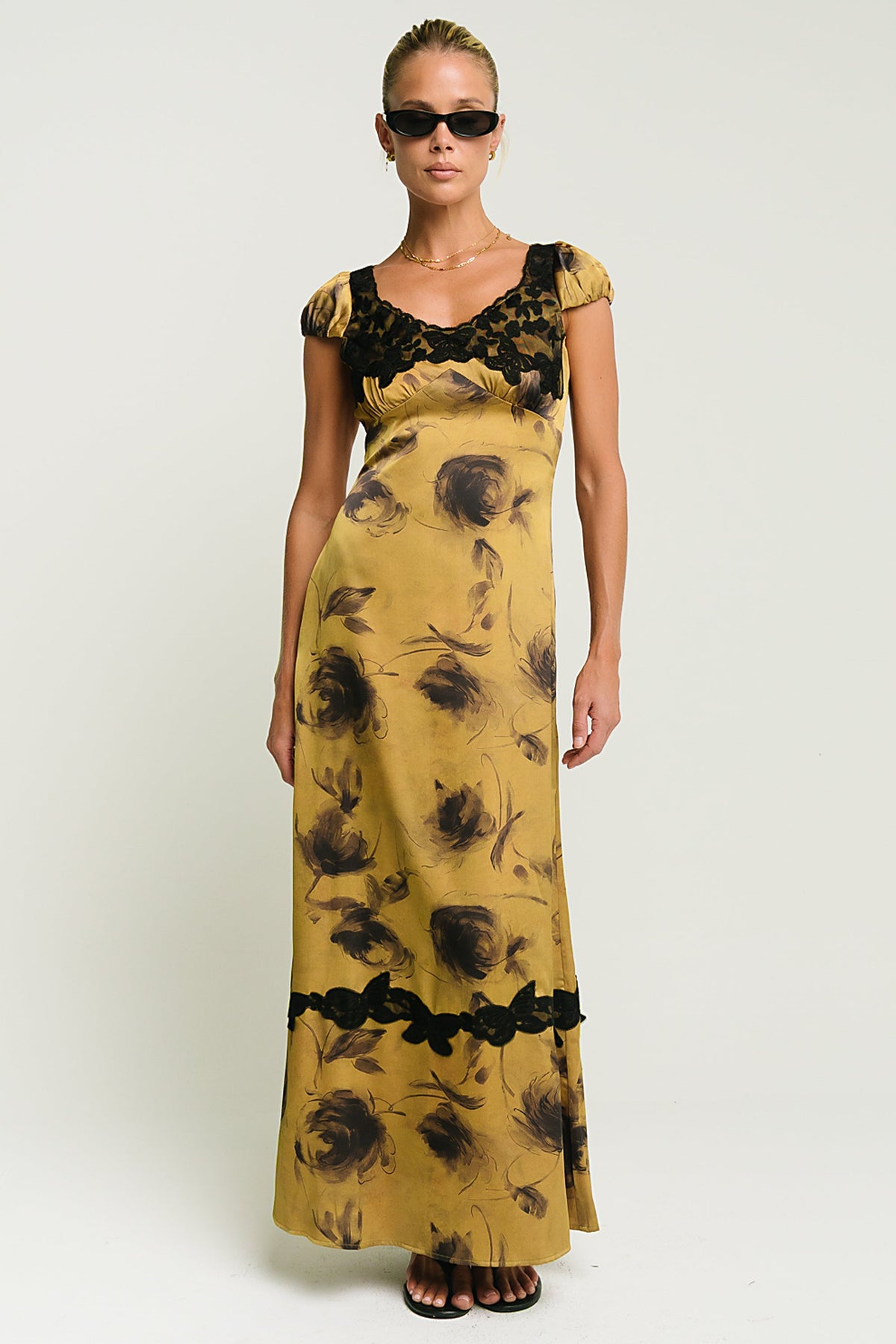 Marianna Maxi Dress in Chartreuse