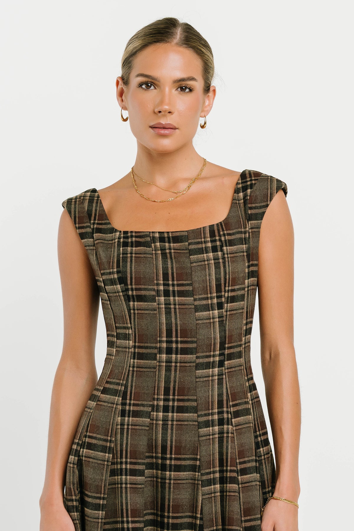 Georgia Plaid Maxi Dress
