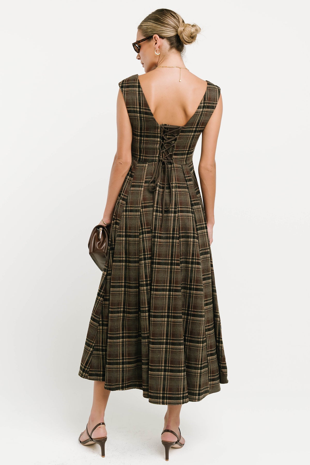 Georgia Plaid Maxi Dress