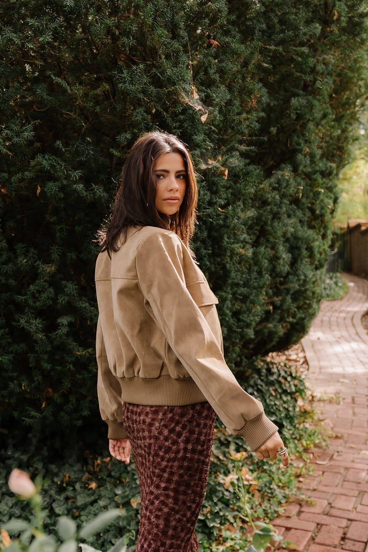 PREORDER - Wrenley Suede Bomber Jacket