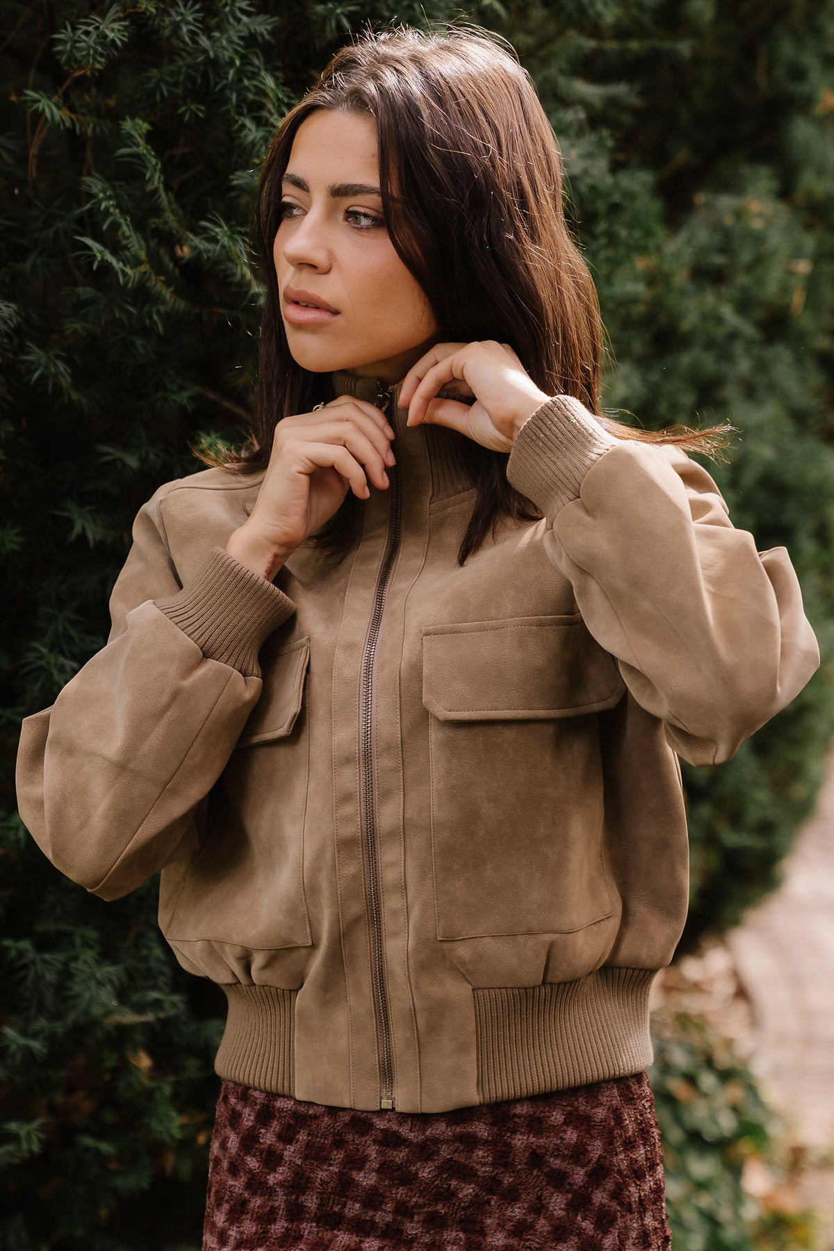 PREORDER - Wrenley Suede Bomber Jacket