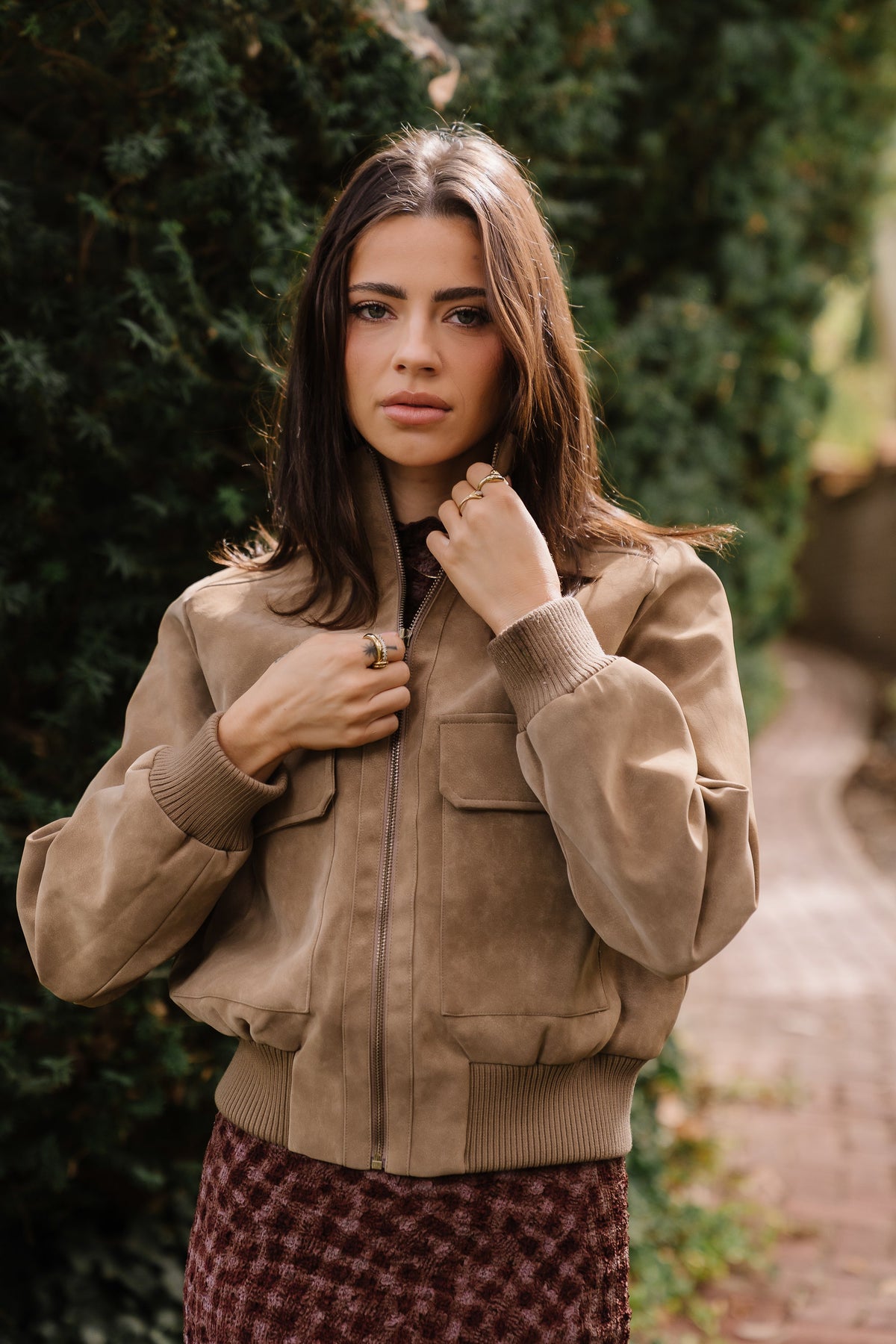PREORDER - Wrenley Suede Bomber Jacket