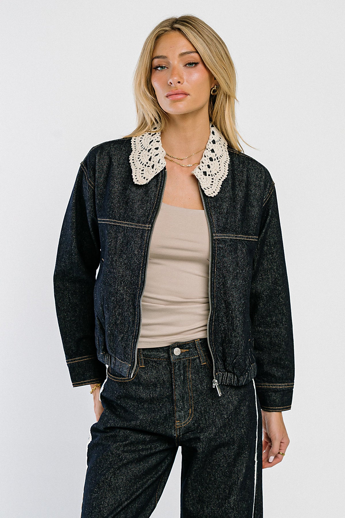 Lucca Collared Denim Jacket