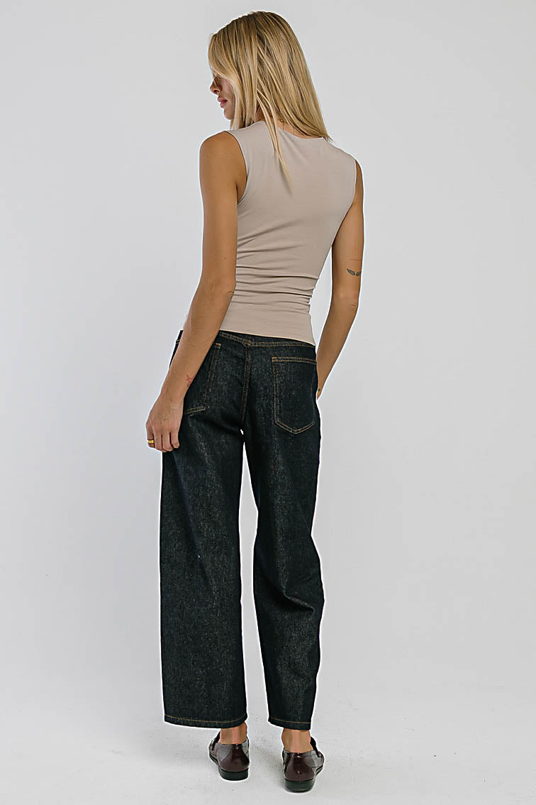 Lucca Crochet Trim Barrel Jeans
