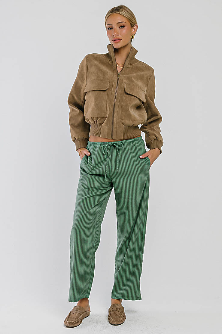PREORDER - Wrenley Suede Bomber Jacket