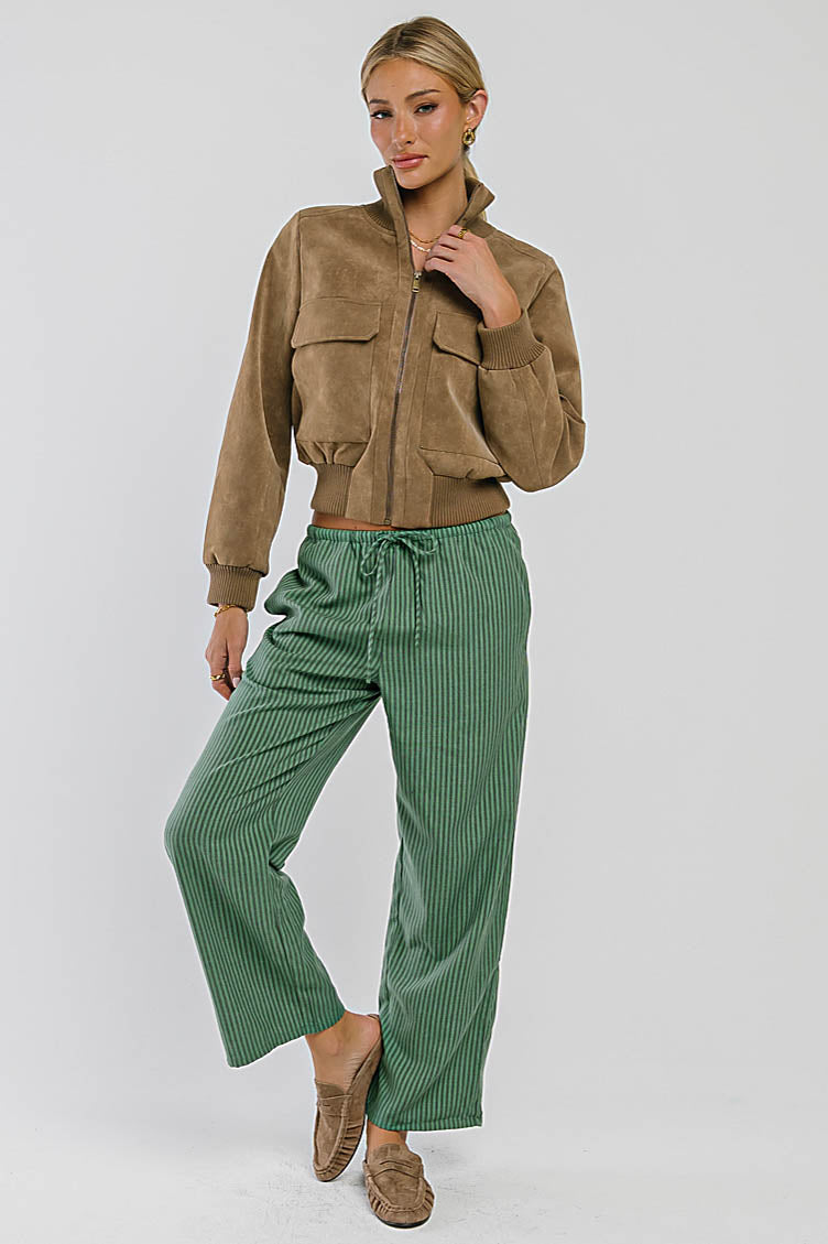 PREORDER - Wrenley Suede Bomber Jacket