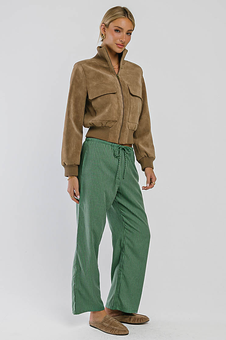 PREORDER - Wrenley Suede Bomber Jacket