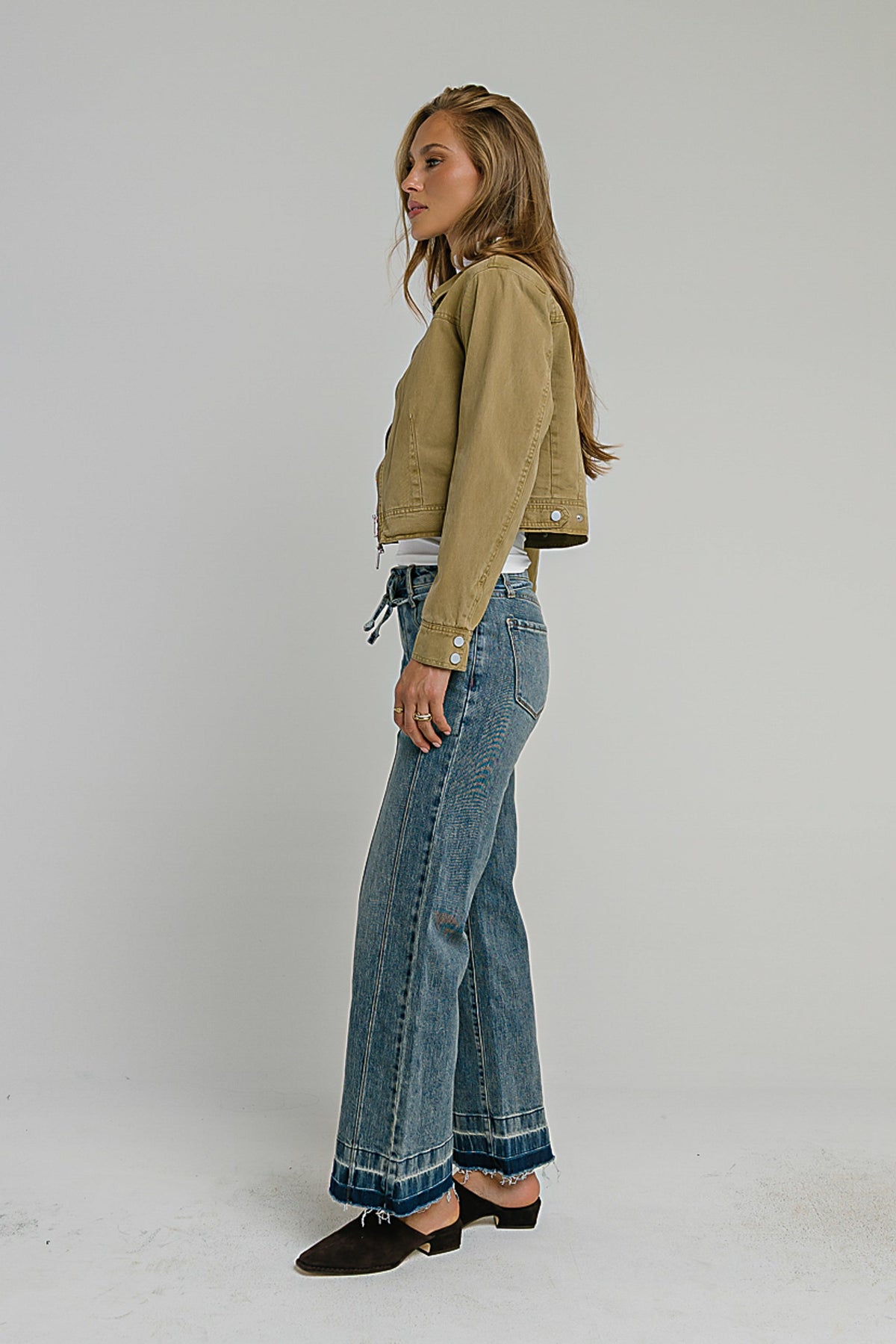 Ryder Washed Denim Cropped Jacket