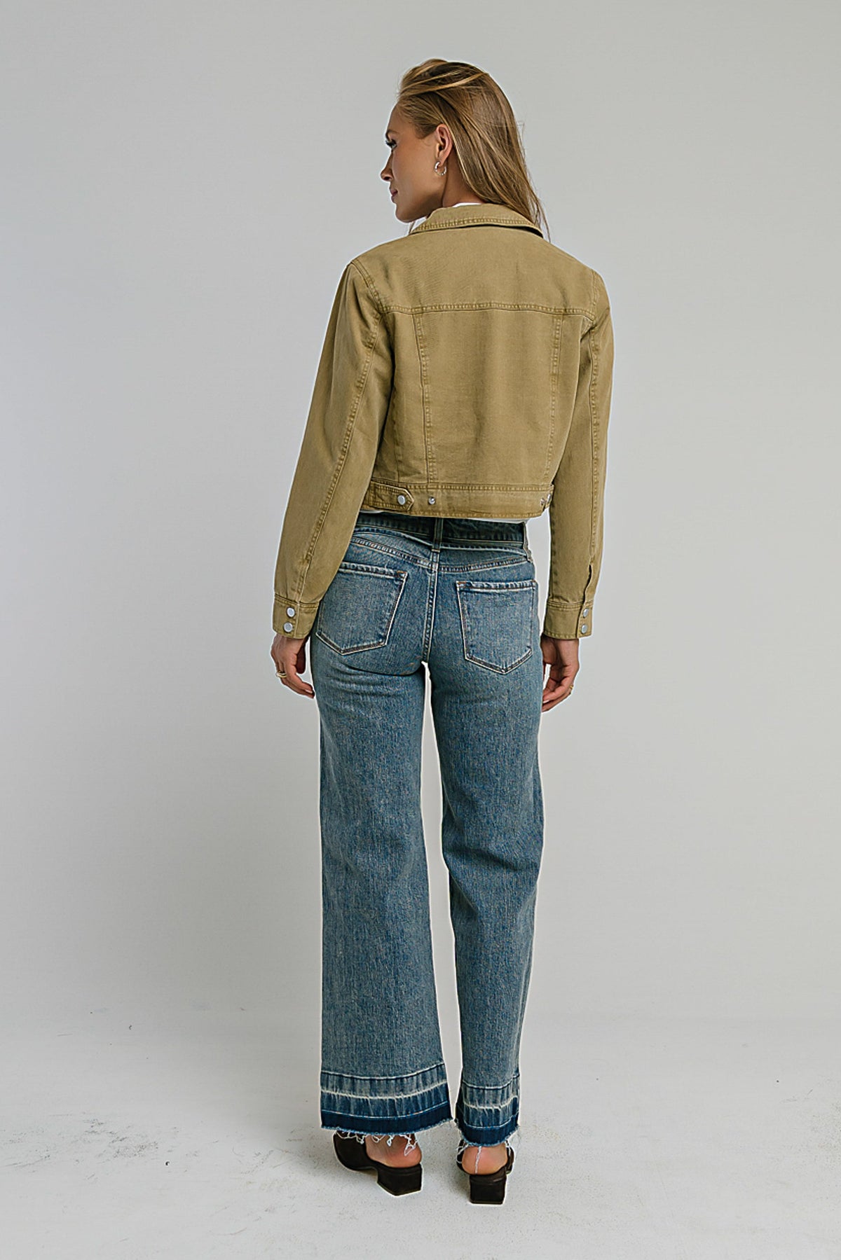 Ryder Washed Denim Cropped Jacket