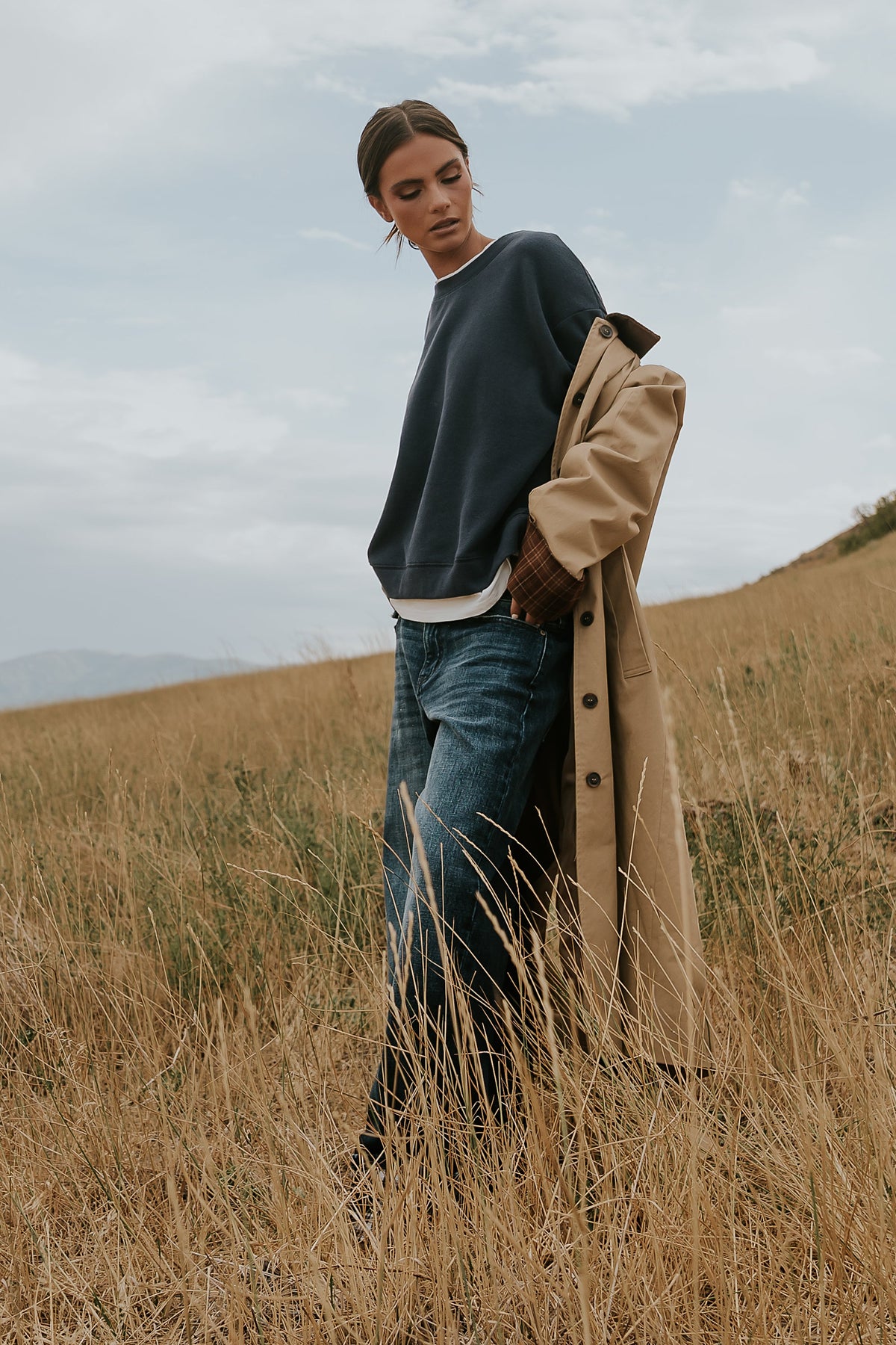 Tulie Contrast Trench Coat - FINAL SALE