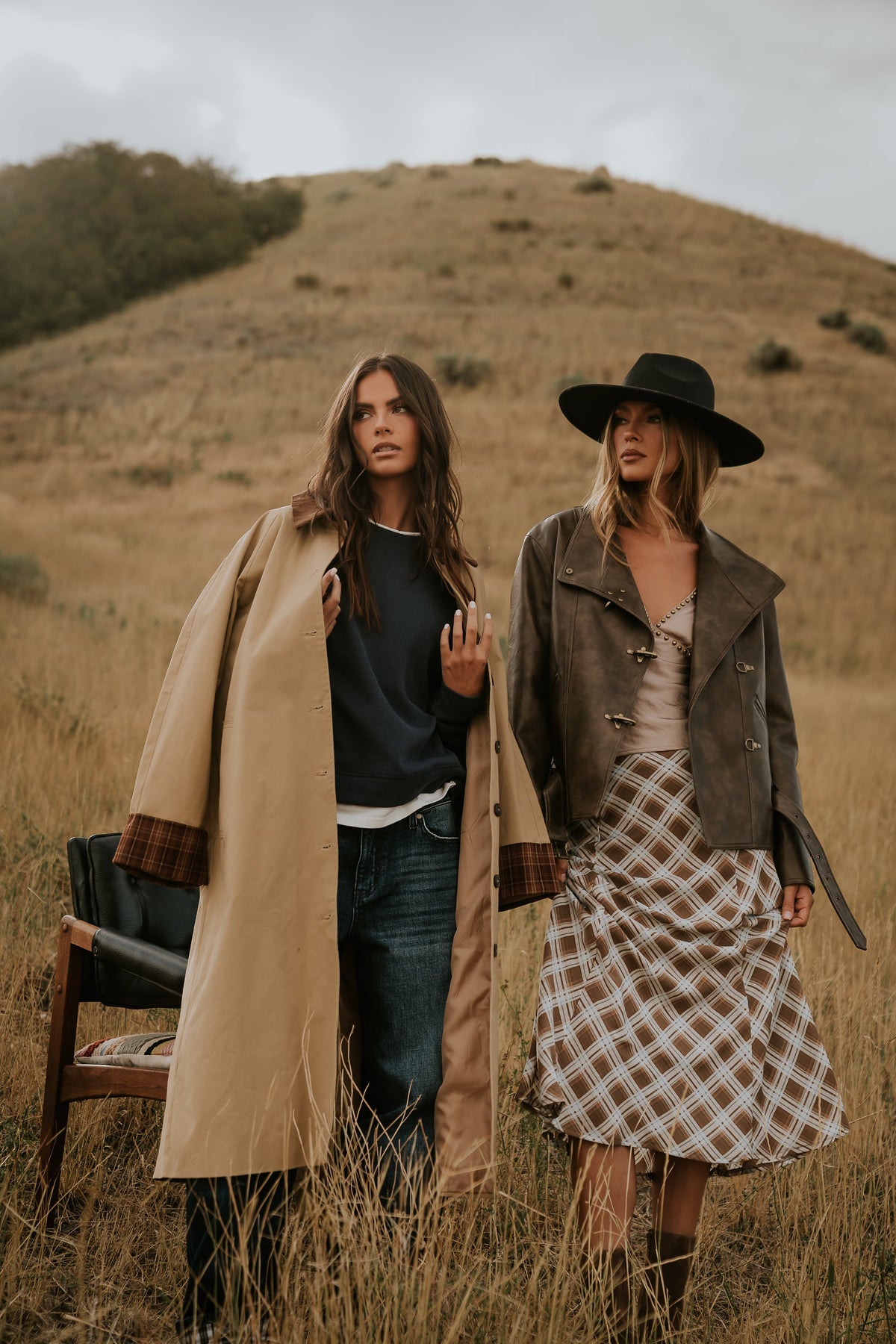 Tulie Contrast Trench Coat - FINAL SALE