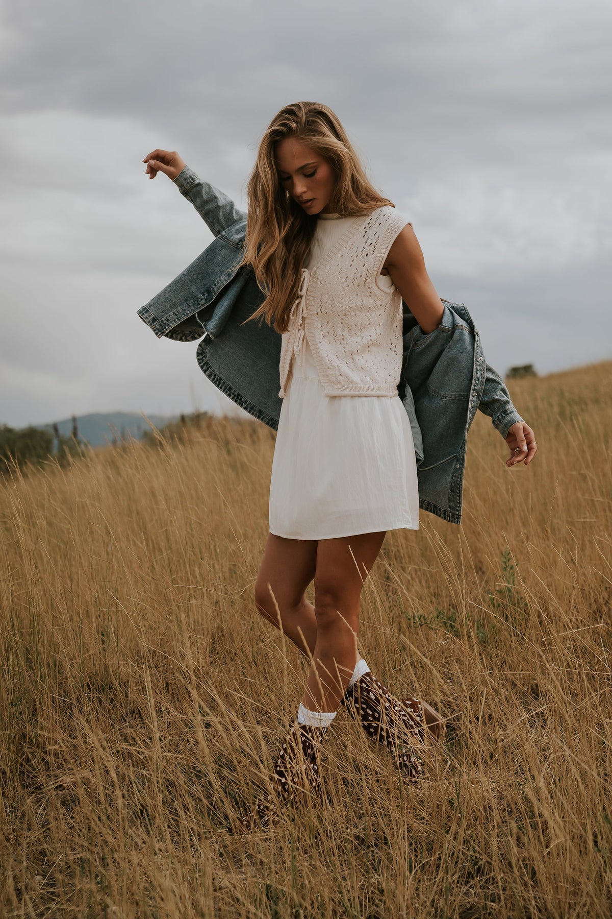 Jolena Drop Waist Mini Dress in White