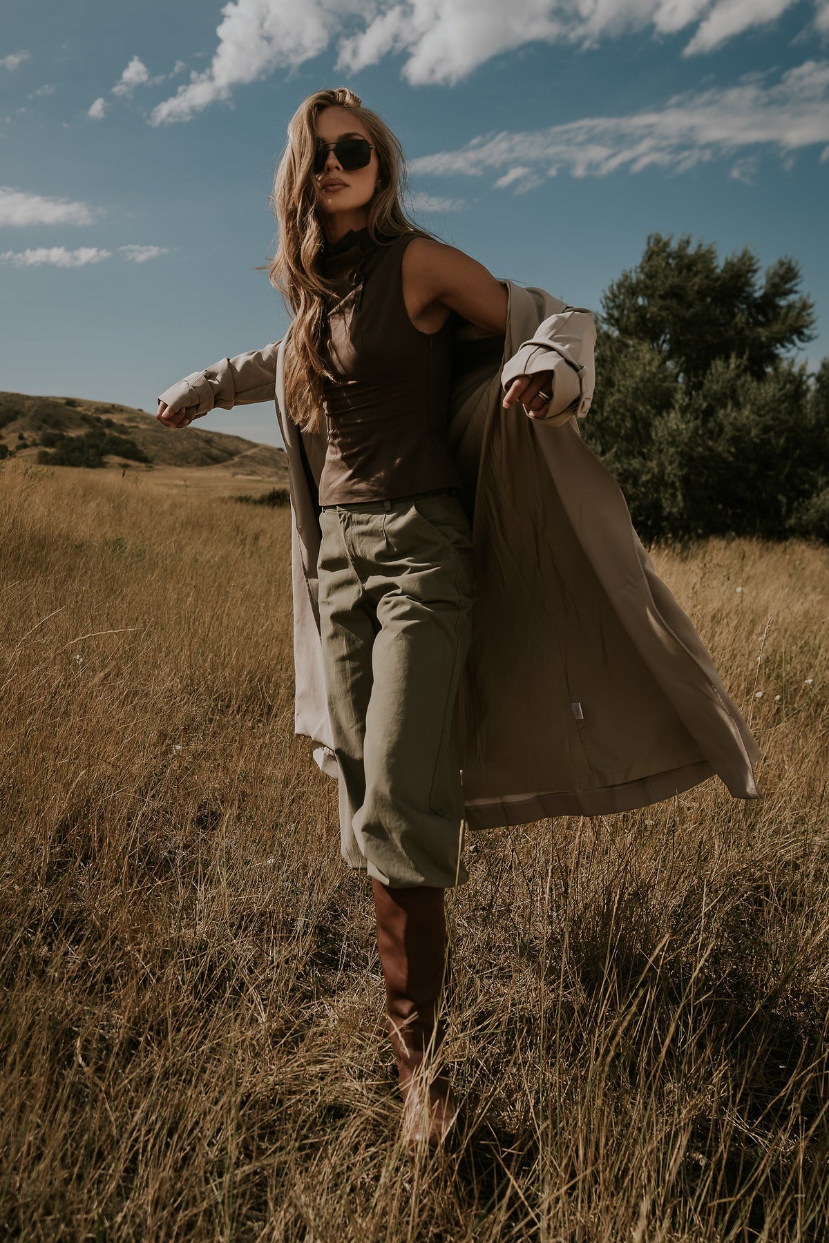 Jannah Wide Leg Pants in Olive - FINAL SALE