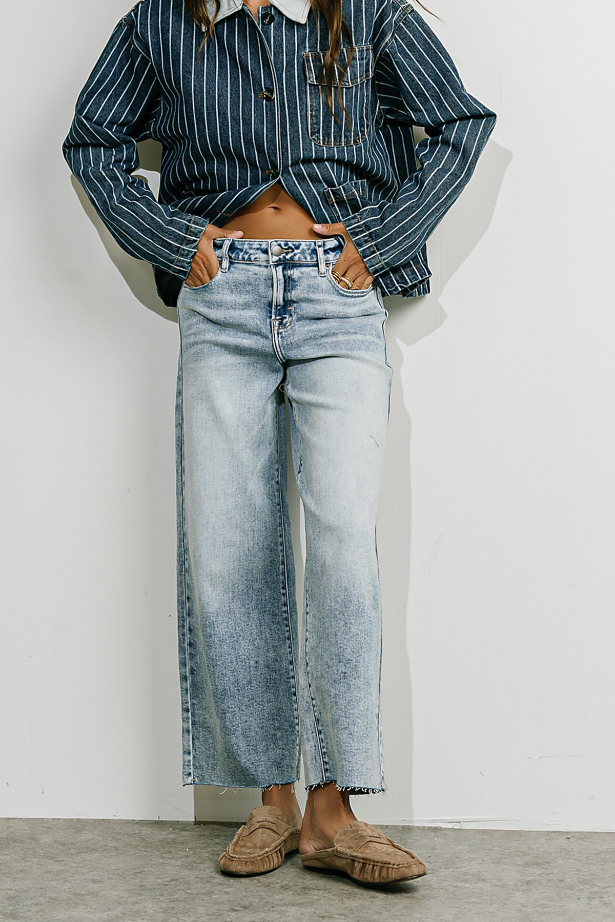 Colette Wide Leg Jeans in Light Wash