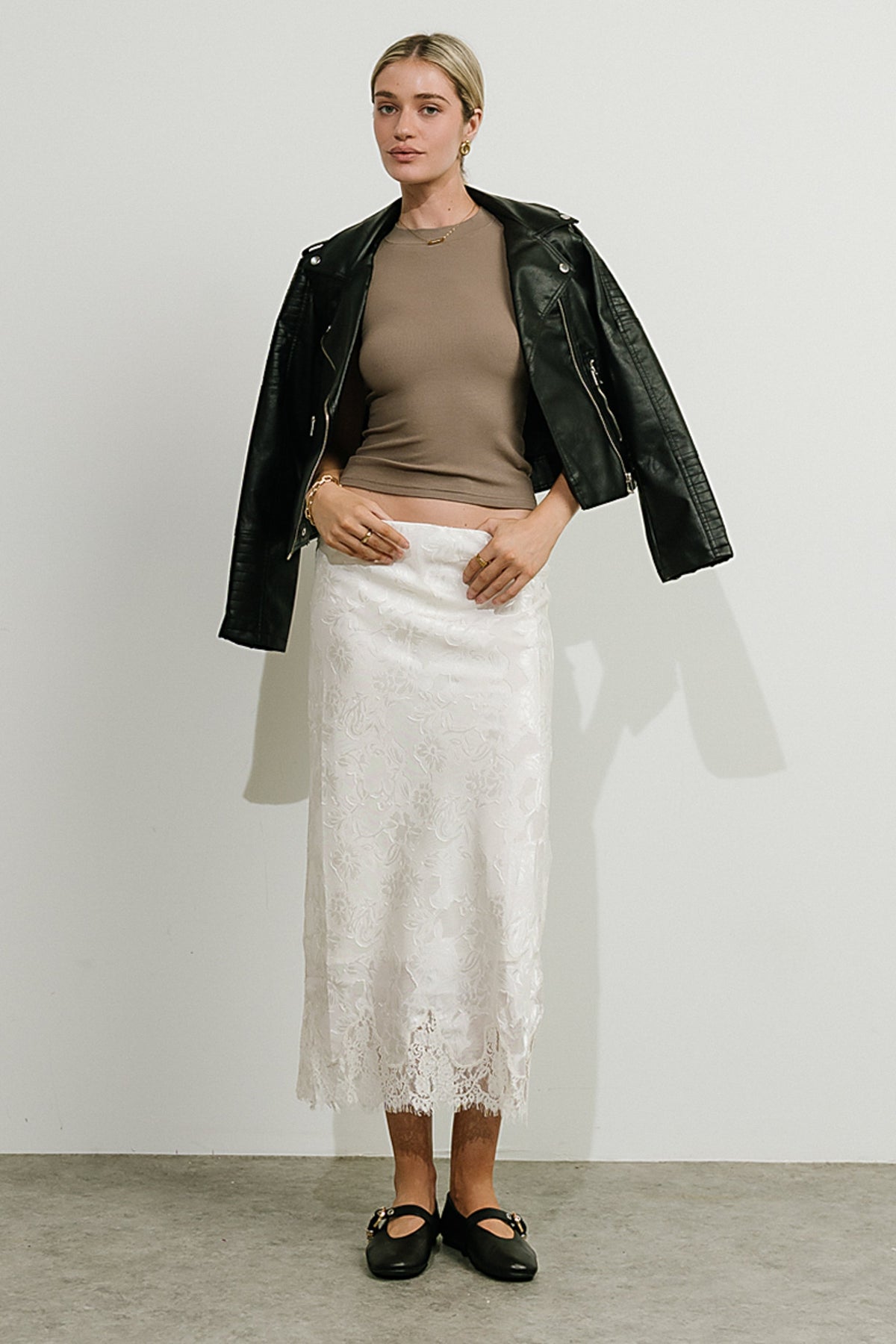 Asher Ribbed Top in Taupe