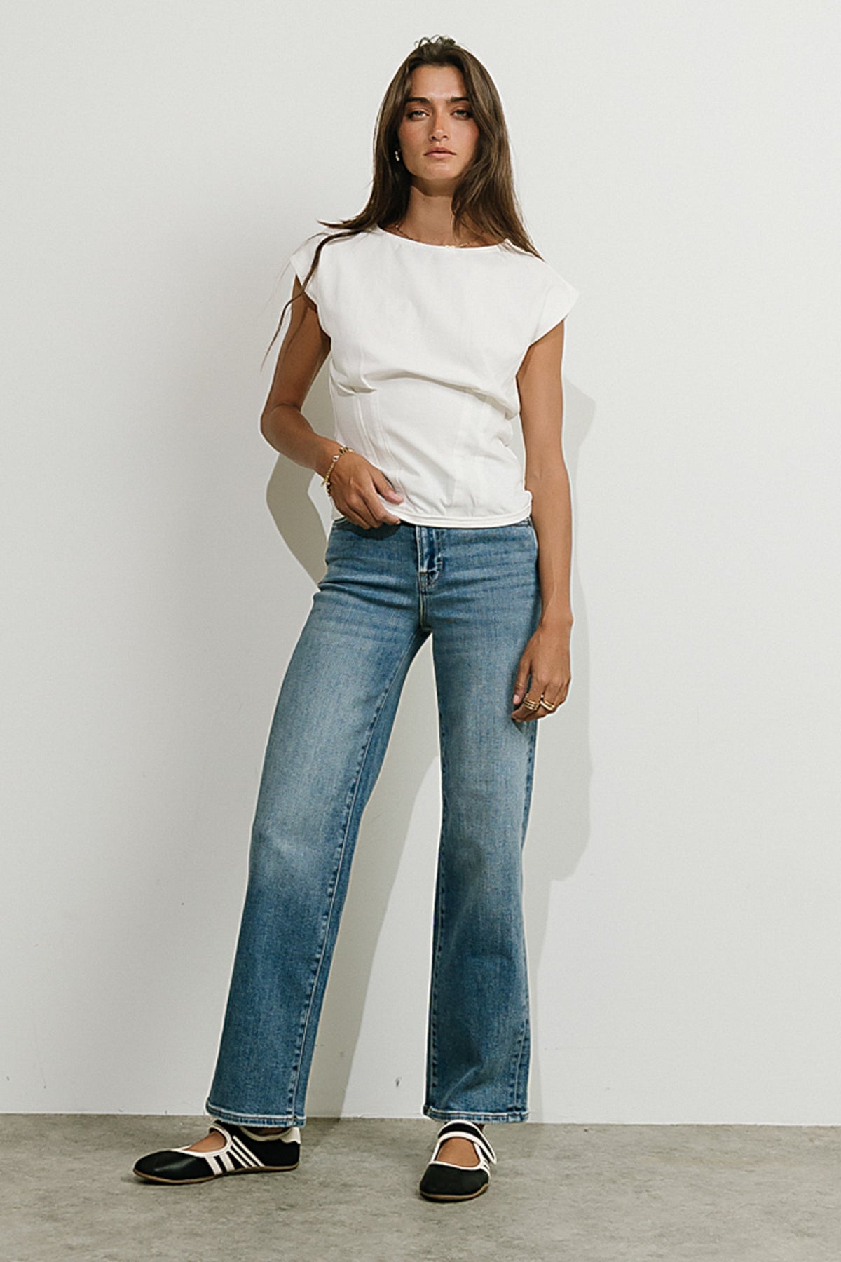 Tam Pleated Top in White