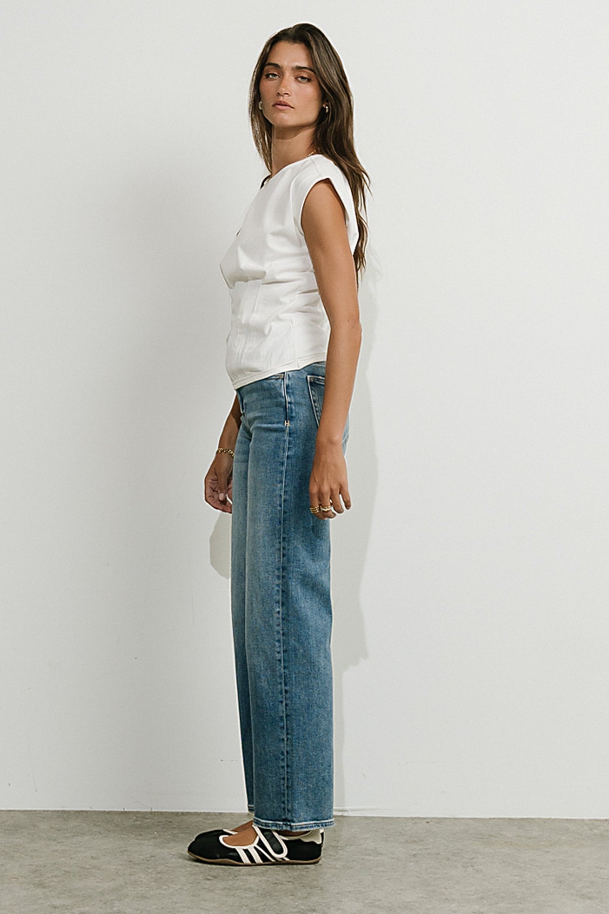 Tam Pleated Top in White