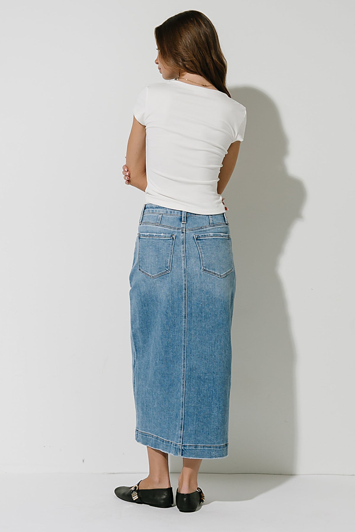 Paula Cowl Neck Top in White