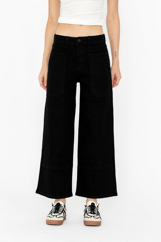 Mylah Wide Leg Jeans in Black - FINAL SALE
