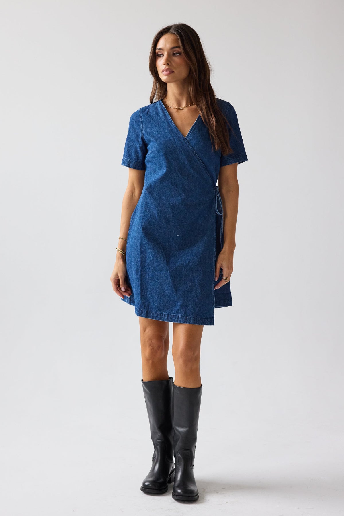 Rue Denim Wrap Dress - FINAL SALE