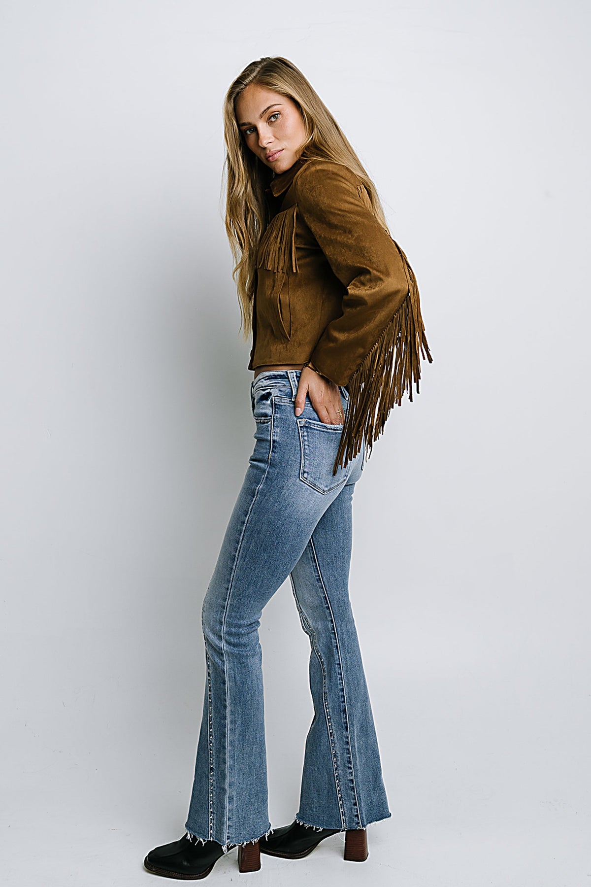 Eliza Studded Flare Jeans - FINAL SALE