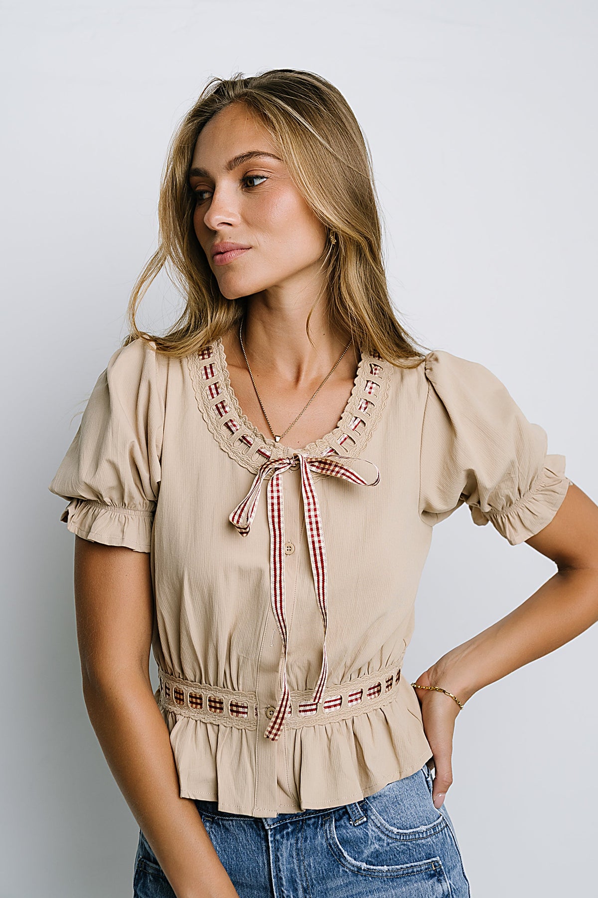 Rowan Ribbon Trim Blouse - FINAL SALE